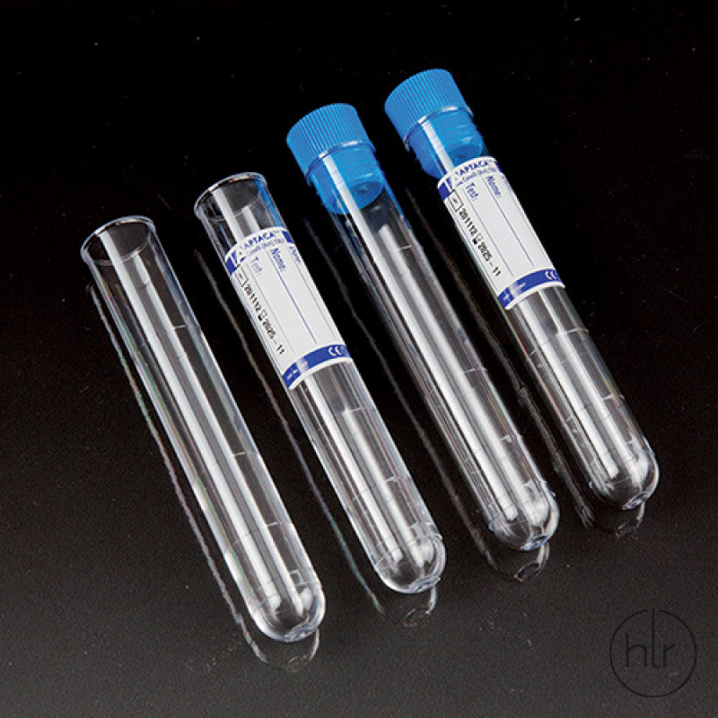 10ml (мл) пробірки циліндричні з ПС, з обідком, градуювання,діаметр 16 x 100 mm (мм), з кришкою (1009/T)